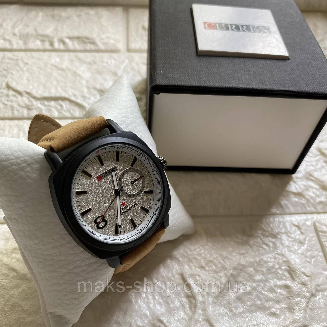 Модные мужские наручные часы Curren в подарочной коробочке | Стильные и качественные часы для мужчин на руку - фото 5 - id-p1711707186