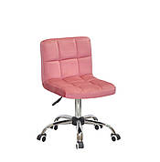 Офісне крісло на коліщатках з оксамитовою оббивкою кольору терракот ARNO СН-OFFICE-1018