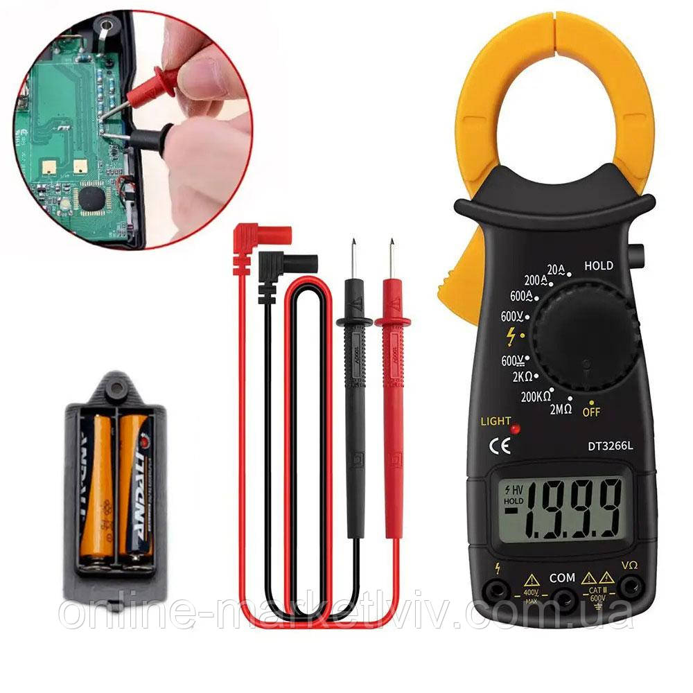 Мультиметр ручний Digital DT3266E / Струмовимірювальні кліщі / Мультиметр цифровий, фото 1