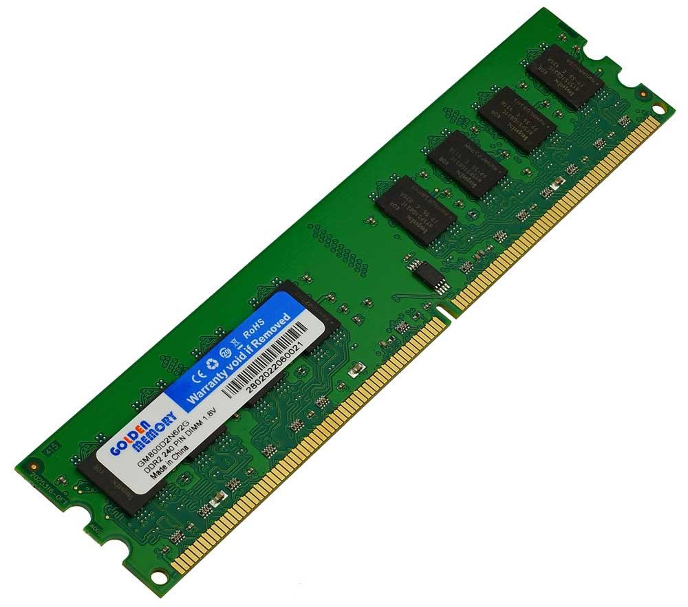 Оперативна пам'ять DDR2 2Gb 800MHz 1.8V PC2-6400 DIMM широкопрофільна — GM800D2N6/2G