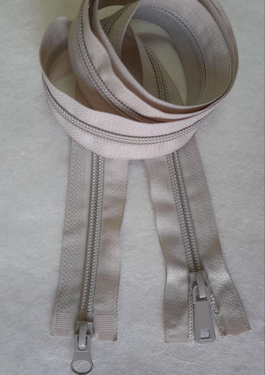 Блискавка спиральна №7 довжина 100см роз'ємна світло-сіра, фото 1