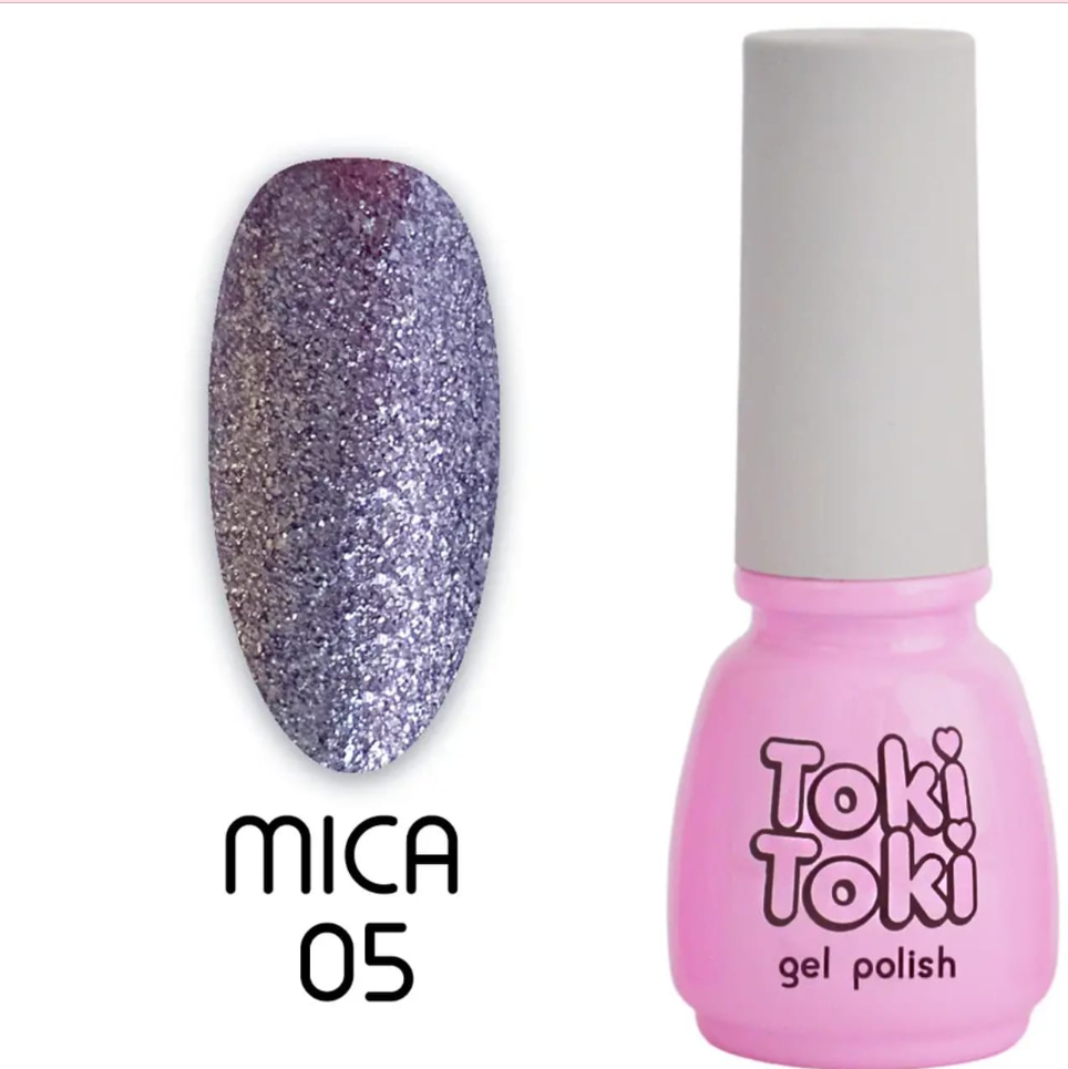 Гель лак для нігтів фіолетовий Toki-Toki Гель-лак Mica №5 5 мл