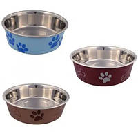 Trixie TX-25244 миска металева на гумі з пластиковим покриттям для собак - 1,4 л/21 см