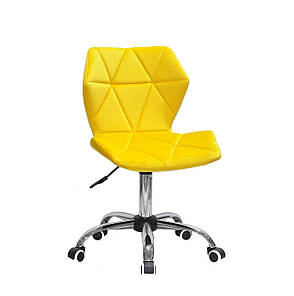 Офісне крісло на коліщатках з оксамитовою оббивкою жовтого кольору TORINO CH - OFFICE-1027, фото 2