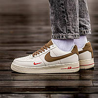 Білі жіночі кросівки Nike Air Force 1 Essential. Кроси з кольоровими деталями Найк Аїр Форс жіночі.