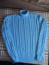 В'язаний светр чоловічий з напівшерсті, ручна робота
