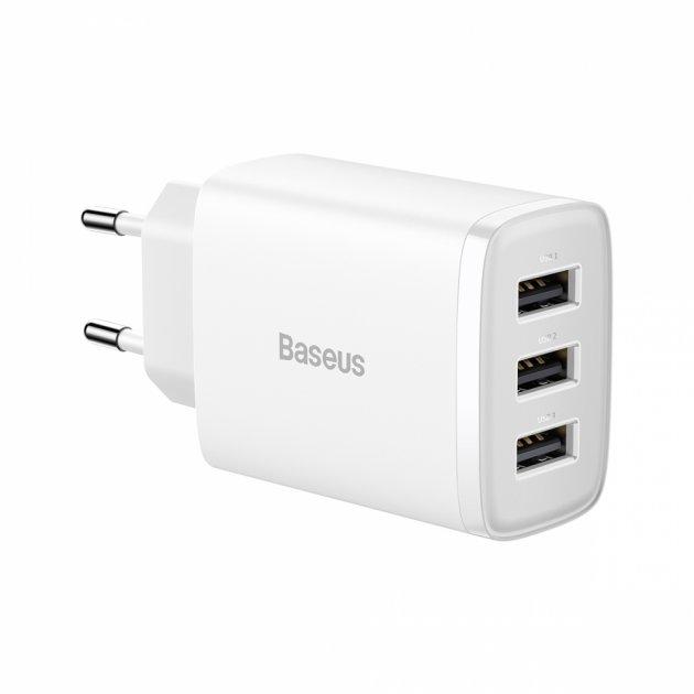 Зарядний пристрій для блока Baseus CCXJ020102 (3USB/17W)