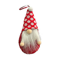 М'яка іграшка - Гном у ковпаку зі сніжинками (16 см)