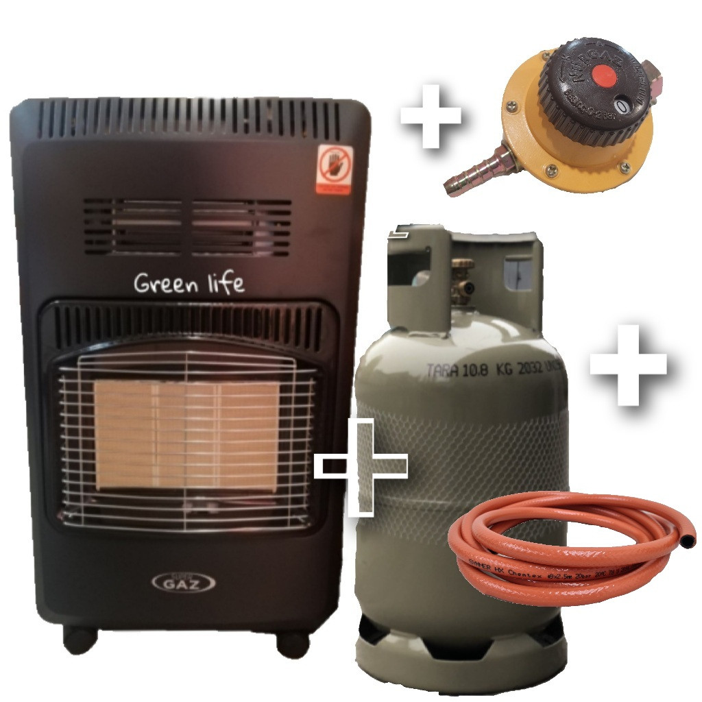 Газовий обігрівач Super Gaz + Балон 27л + регулюючий редуктор + шланг 1м