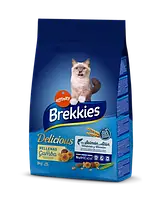 Brekkies Cat Delice Fish Сухой корм для взрослых кошек с рыбой, 3 кг