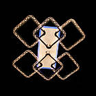 Світлодіодна люстра 120 Вт з підсвічуванням основи та пультом д/к колір каркасу чорний D-QX3629/4+2LC BK LED 3color dimmer, фото 4