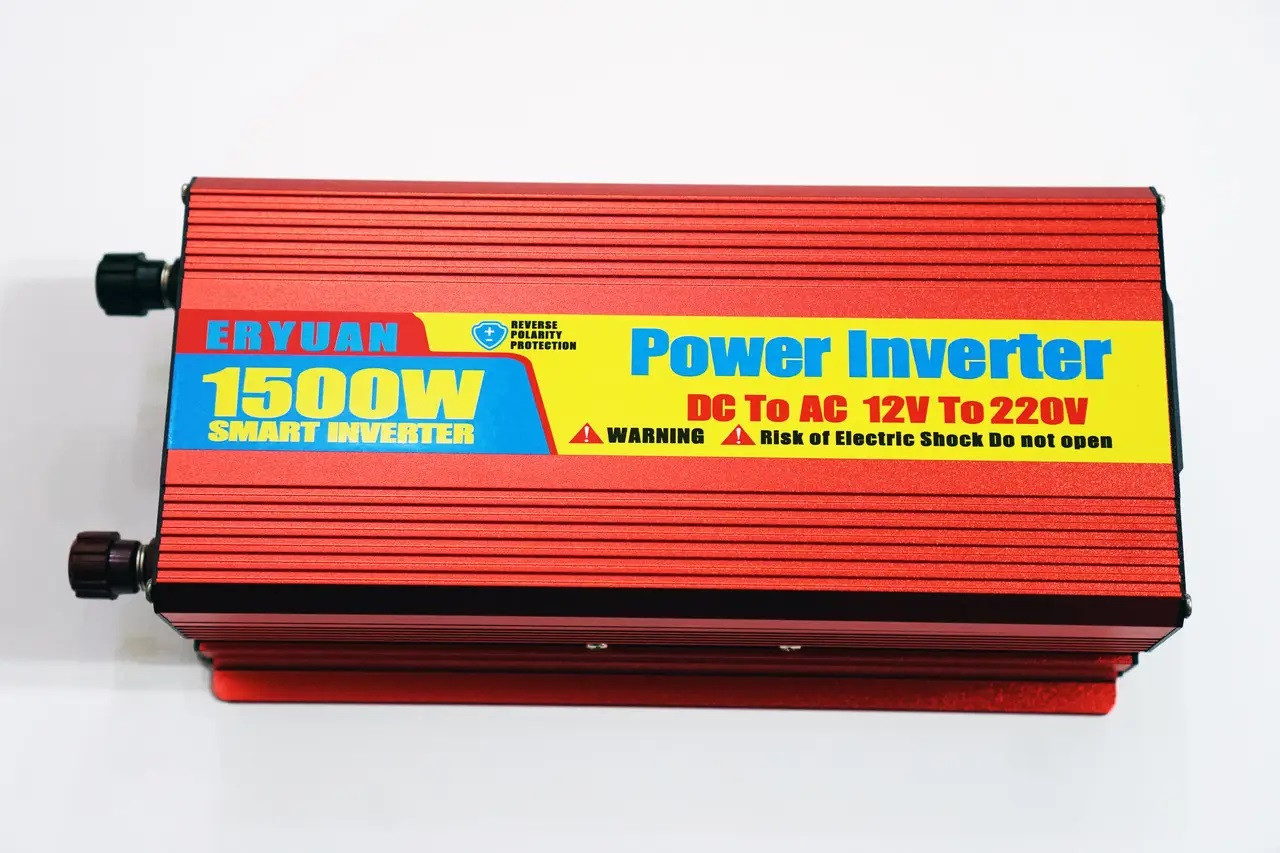 Перетворювач інвертор 12 V-220 V 1500 W Red з 12 на 220 Вт