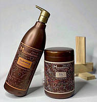 Маска шовк і шампунь зволожувальний Kleral Macadamia oil з олією макадамії для сухого волосся 1000 мл + 1000 мл