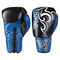 Перчатки боксерские Velo VLS3-12B на шнуровке кожаные 12 oz