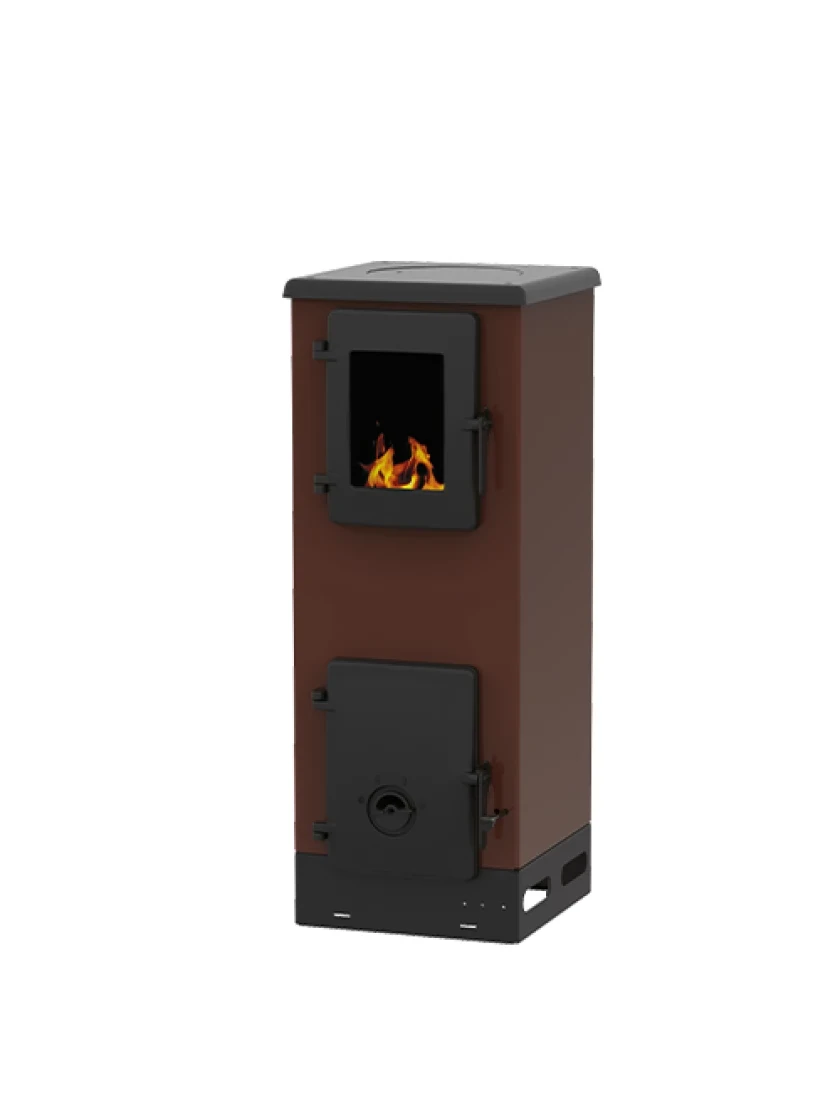 Сталева піч Alfa-Plam VULKAN S коричнева, фото 1