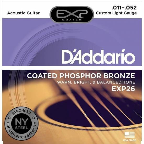 Струни на акустичну гітару D'Addario EXP15 .010-.47