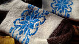 Натуральні шкарпетки жіночі вовняні теплі щільні з овечої вовни "Тепло Карпат" Орнамент сірого кольору, фото 4