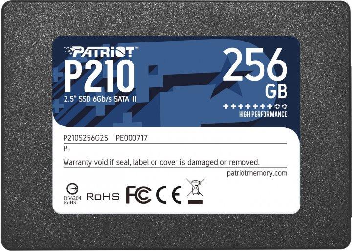 Накопичувач SSD 2.5" 256GB Patriot 3D QLC (P210S256G25), фото 1