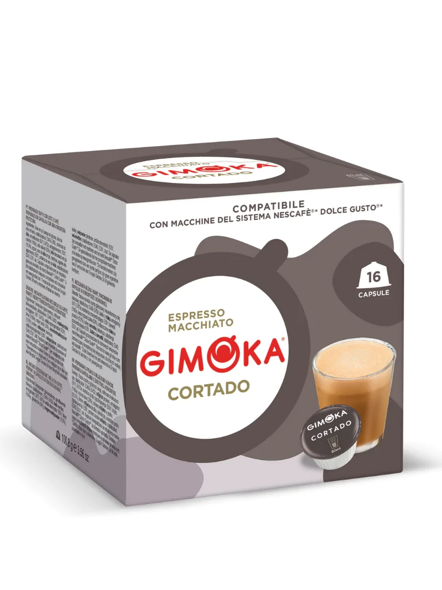 Уценка! Кофе в капсулах Dolce Gusto Gimoka Cortado 16 шт. Италия Нескафе Дольче Густо