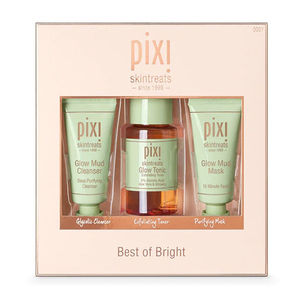 Лімітований набір очисній косметики для особи Pixi Best of Bright Kit