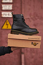 Чоловічі зимові черевики Dr. Martens Black 1460 Winter/Сапоги Доктор Мартінс унісекс зимові чорні шкіра з хутром, фото 5