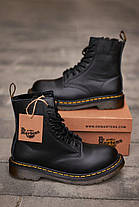 Чоловічі зимові черевики Dr. Martens Black 1460 Winter/Сапоги Доктор Мартінс унісекс зимові чорні шкіра з хутром, фото 3
