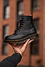 Чоловічі зимові черевики Dr. Martens Black 1460 Winter/Сапоги Доктор Мартінс унісекс зимові чорні шкіра з хутром, фото 9
