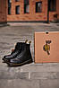 Чоловічі зимові черевики Dr. Martens Black 1460 Winter/Сапоги Доктор Мартінс унісекс зимові чорні шкіра з хутром, фото 10