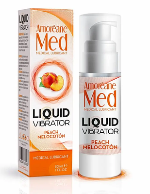Стимулювальний лубрикант від Amoreane Med: Liquid vibrator — Peach ( рідкий вібратор), 30 ml