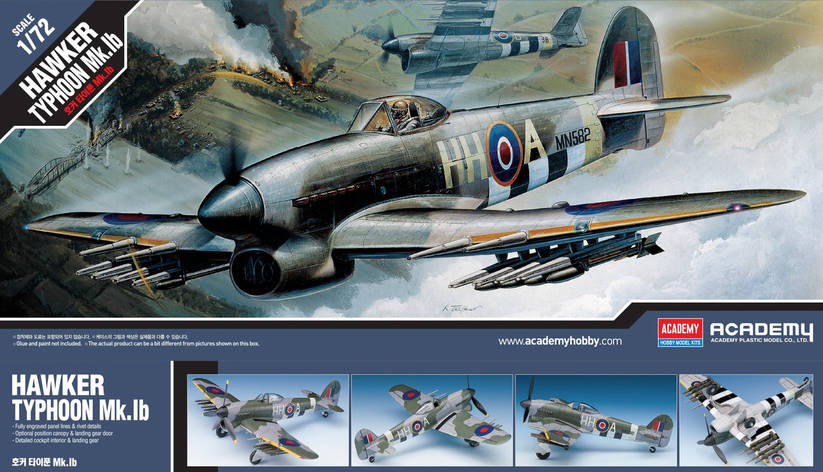 Hawker Typhoon Mk. IB. 1/72 ACADEMY 12462, фото 1