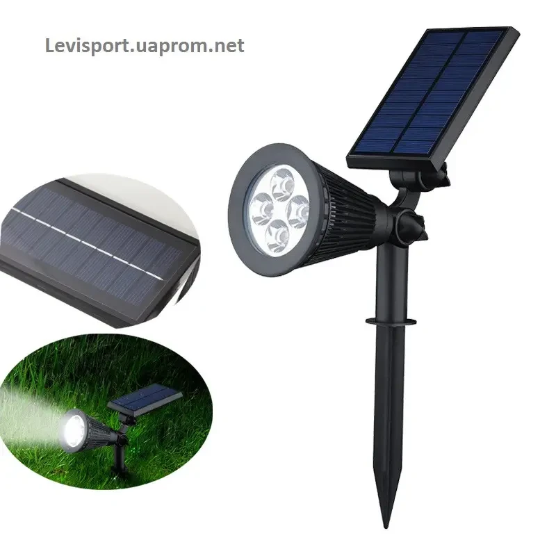 Садовий ліхтар на сонячній батареї LED 7 BS-038 Solar Underground Light, вуличний ліхтар, підсвітка дім