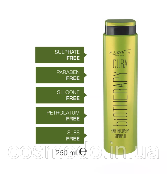Шампунь для відновлення волосся MAXXelle Cura biotherapy hair recovery shampoo