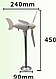 Електричний Вітрогенератор 3 лопати з вітряною турбіною на горізонтальній віссі макс. 25 Вт, фото 2