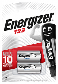 Батарейка Energizer 123 Lithium 2шт