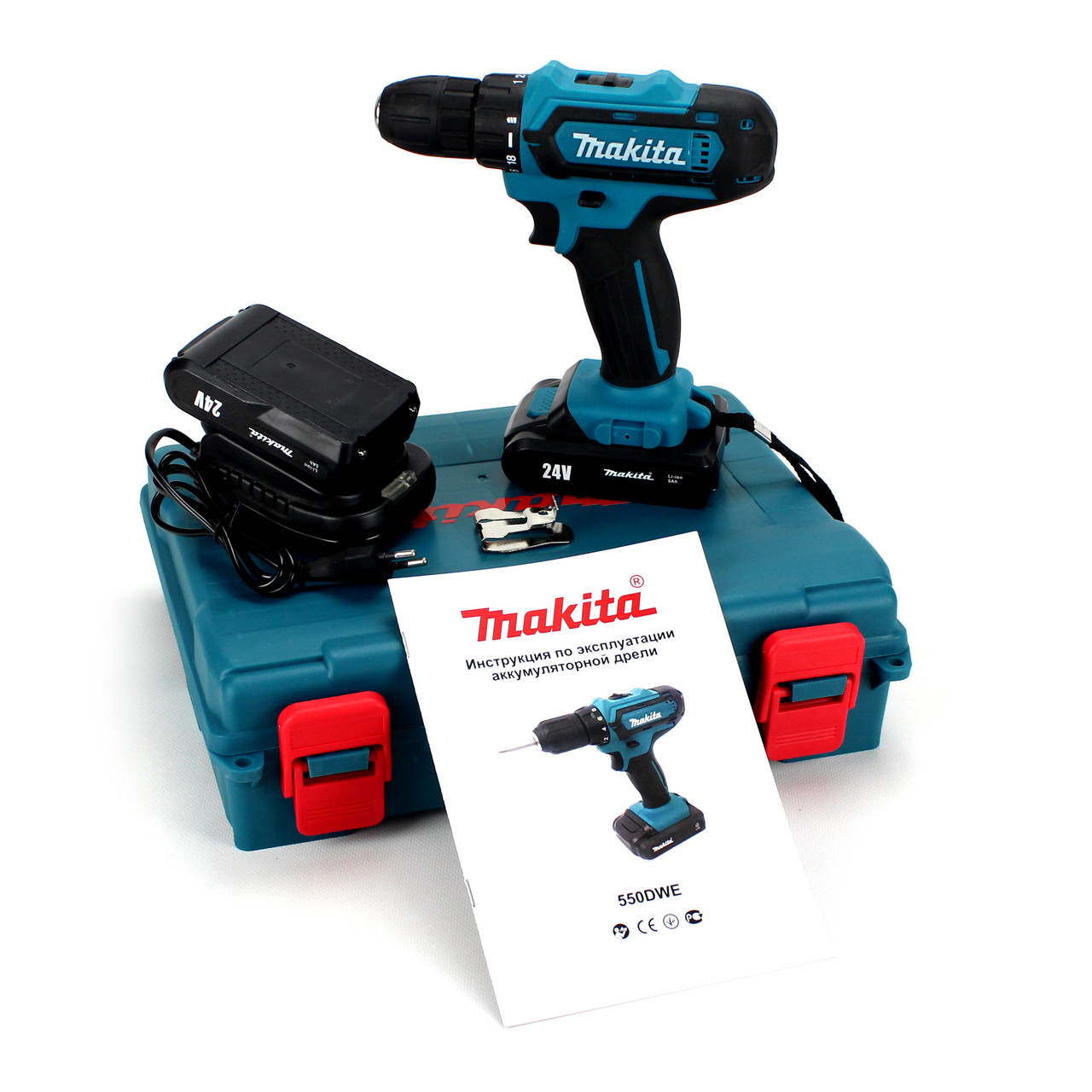 Шуруповерт Makita 550 DWE 24V 5A/h Li-Ion, Акумуляторний шуруповерт Макіта, дриль шуруповерт