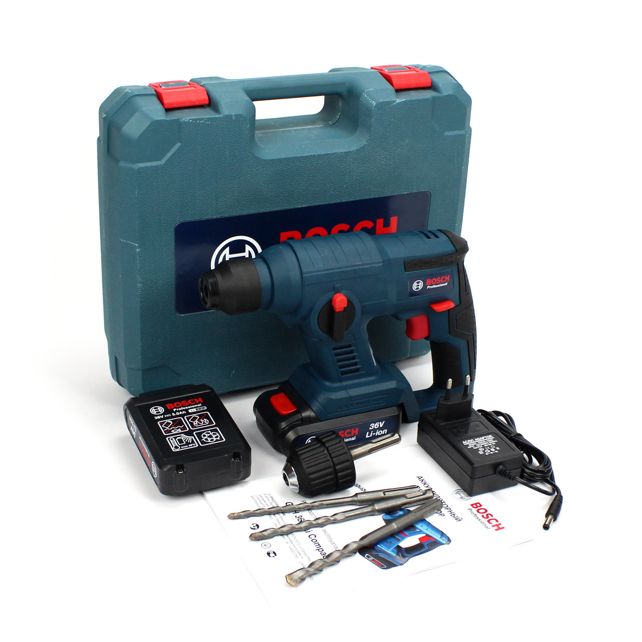 Акумуляторний перфоратор BOSCH GBH 36V-Li Compact (36V, 5AH) Професійний перфоратор Бош