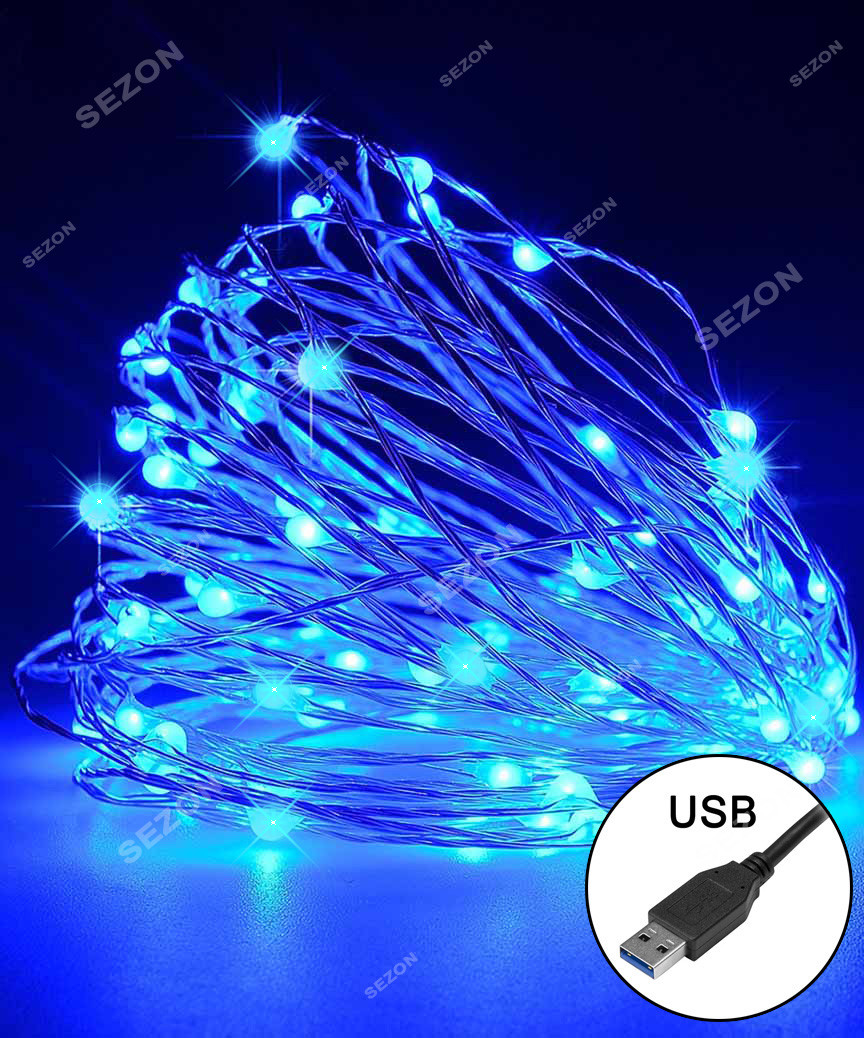 Купить РОСА 100 LED, 220В +USB, 10м, синій +FLASH, цена 295 ₴ — Prom.ua ...