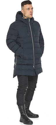 Зимова чоловіча куртка стильна графітово-синя модель 49023 50 (L) 54 (XXL), фото 2