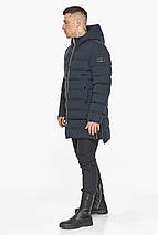 Зимова чоловіча куртка стильна графітово-синя модель 49023 50 (L) 54 (XXL), фото 3