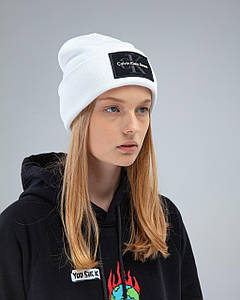 Зимова Шапка Calvin Klein (one size) СК Біла