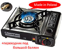 Газова пічка плита CAMPFIRE TAE041 з перехідником на великий балон