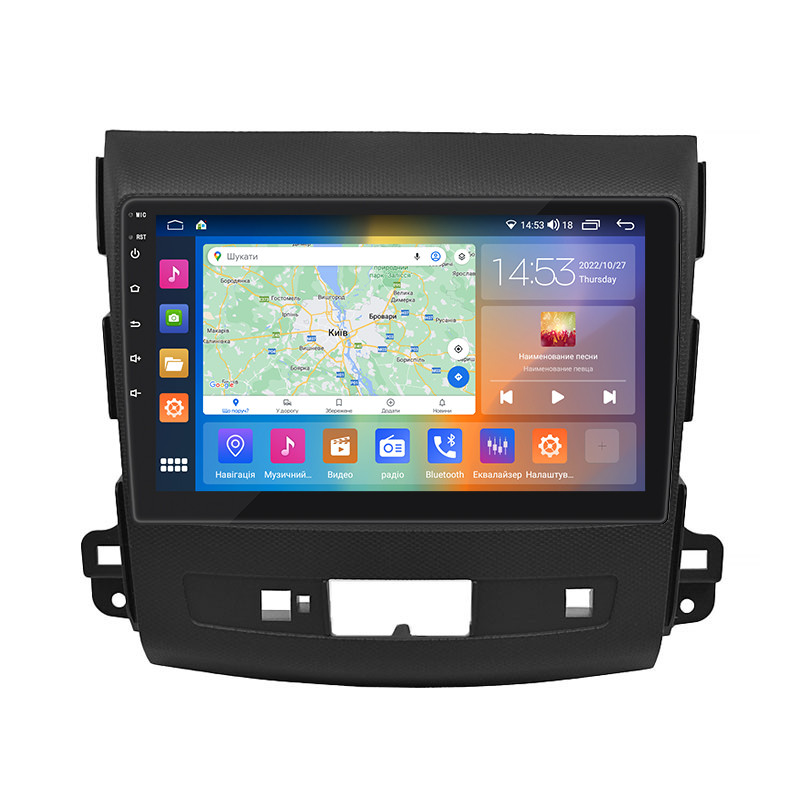 Штатна магнітола 9" Lesko для Citroen C-Crosser 2007-2013 4/64Gb CarPlay 4G Wi-Fi GPS Prime Ситроен 2шт, фото 1