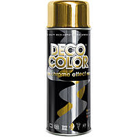 Хром аерозольная краска DecoColor, золото, 400ml