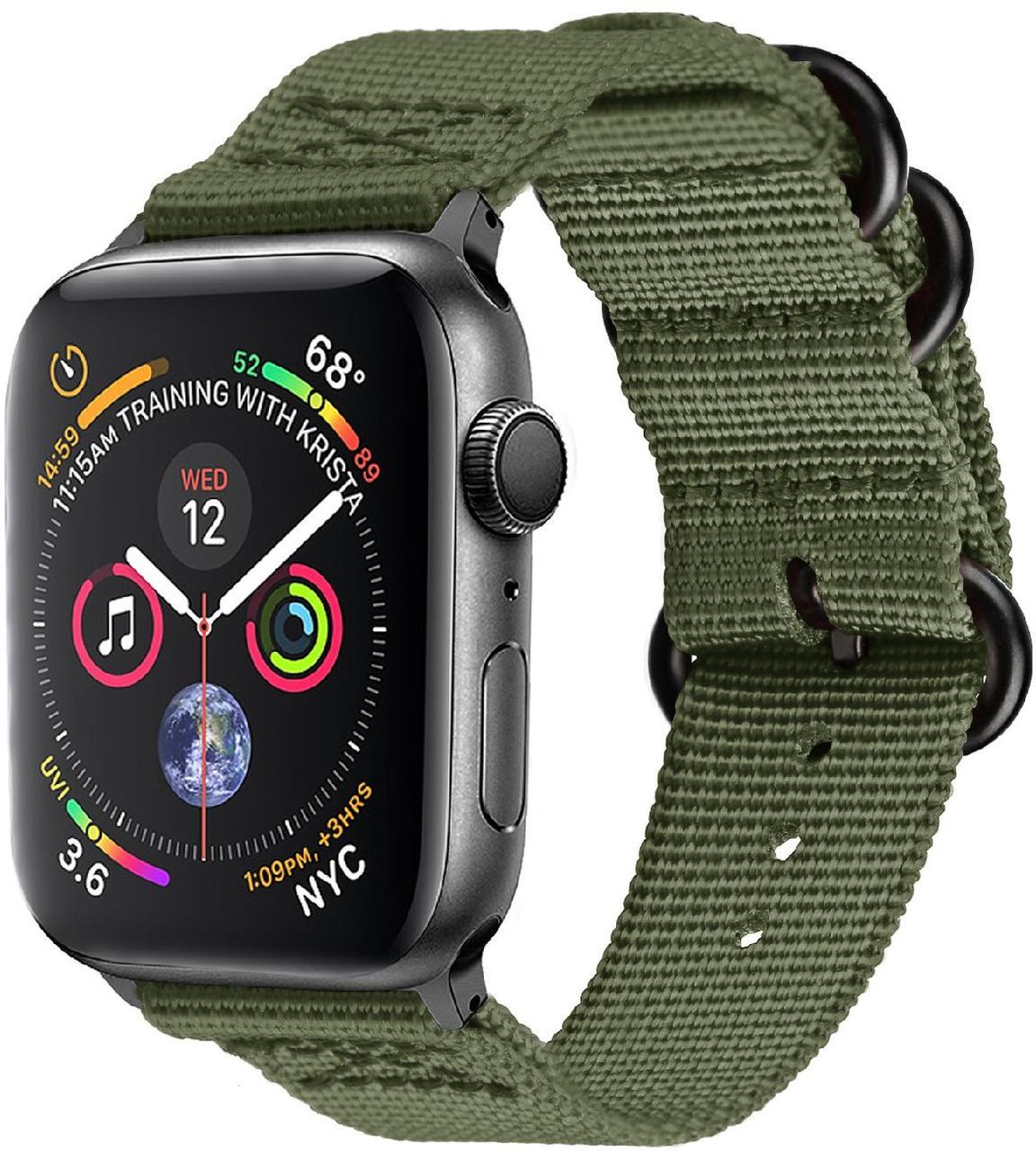 Нейлоновий ремінець Promate Nylox-38 для Apple Watch 38-40 мм Green (Уцінка) (ch_nylox-38.green)