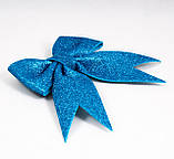 Бантики на ялинку Новорічні прикраси Комплект 5 штук Блакитний, фото 2