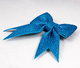 Бантики на ялинку Новорічні прикраси Комплект 5 штук Блакитний, фото 4