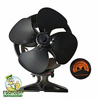 Вентилятор Neat 864 на 4 лопаті для каміна, вентилятор з магнітним термометром