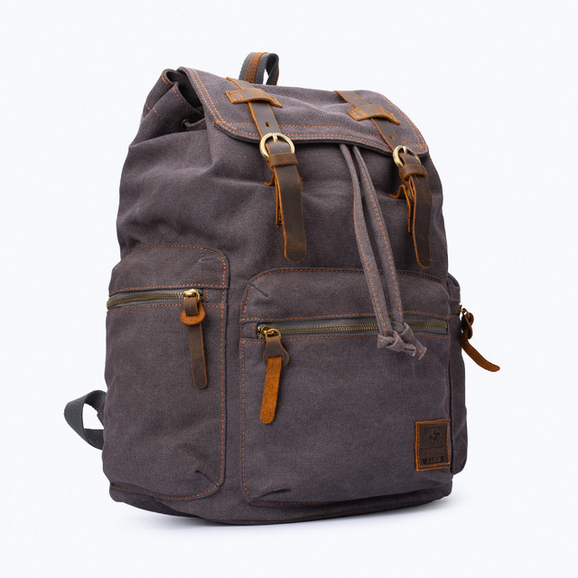 Фото рюкзак чоловічий Augur міський вінтажний сірий Фото рюкзак чоловічий Augur міський вінтажний сірий