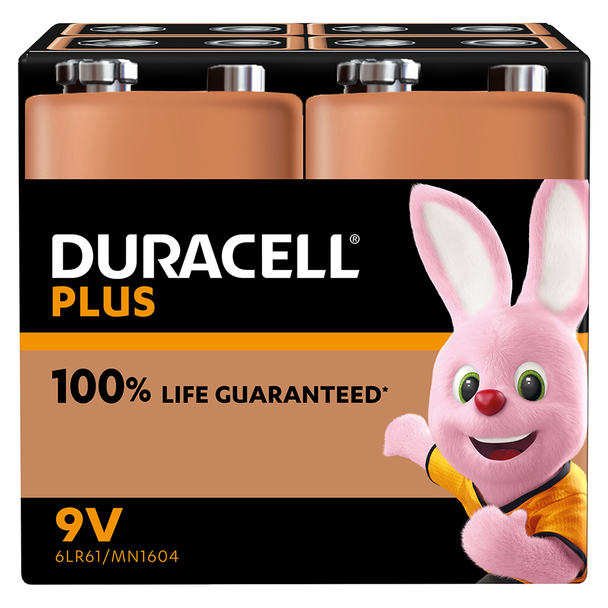 Батарейки Duracell 9V PP3 6LR61 4 шт Крона