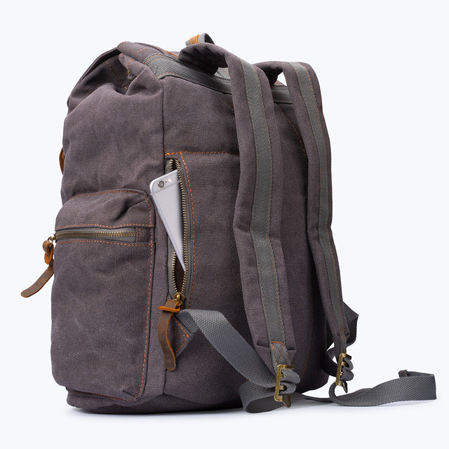 Фото рюкзак чоловічий Augur міський вінтажний сірий Фото рюкзак чоловічий Augur міський вінтажний сірий